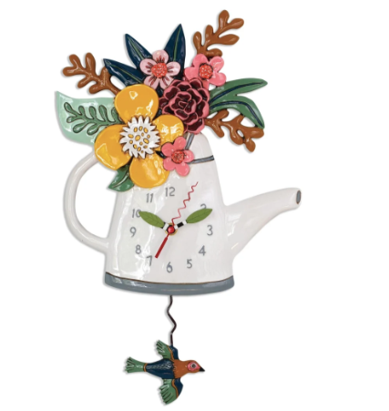 Blossoms (Tea Pot) clock