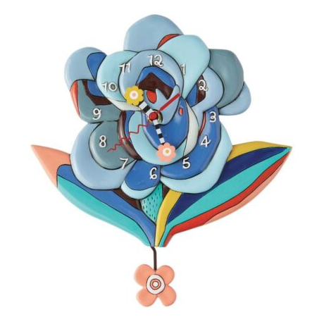 Blue Bloom Clock