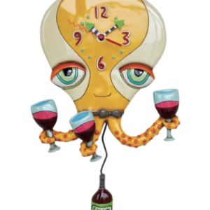 Happy Hour Clock (Octopus w/wine)