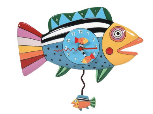 Rainbow Fish Clock